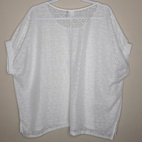 Anthropologie Akemi & Kin Bratton Lace Beach Swim Pool Coverup Top M/L - Picture 4 of 9